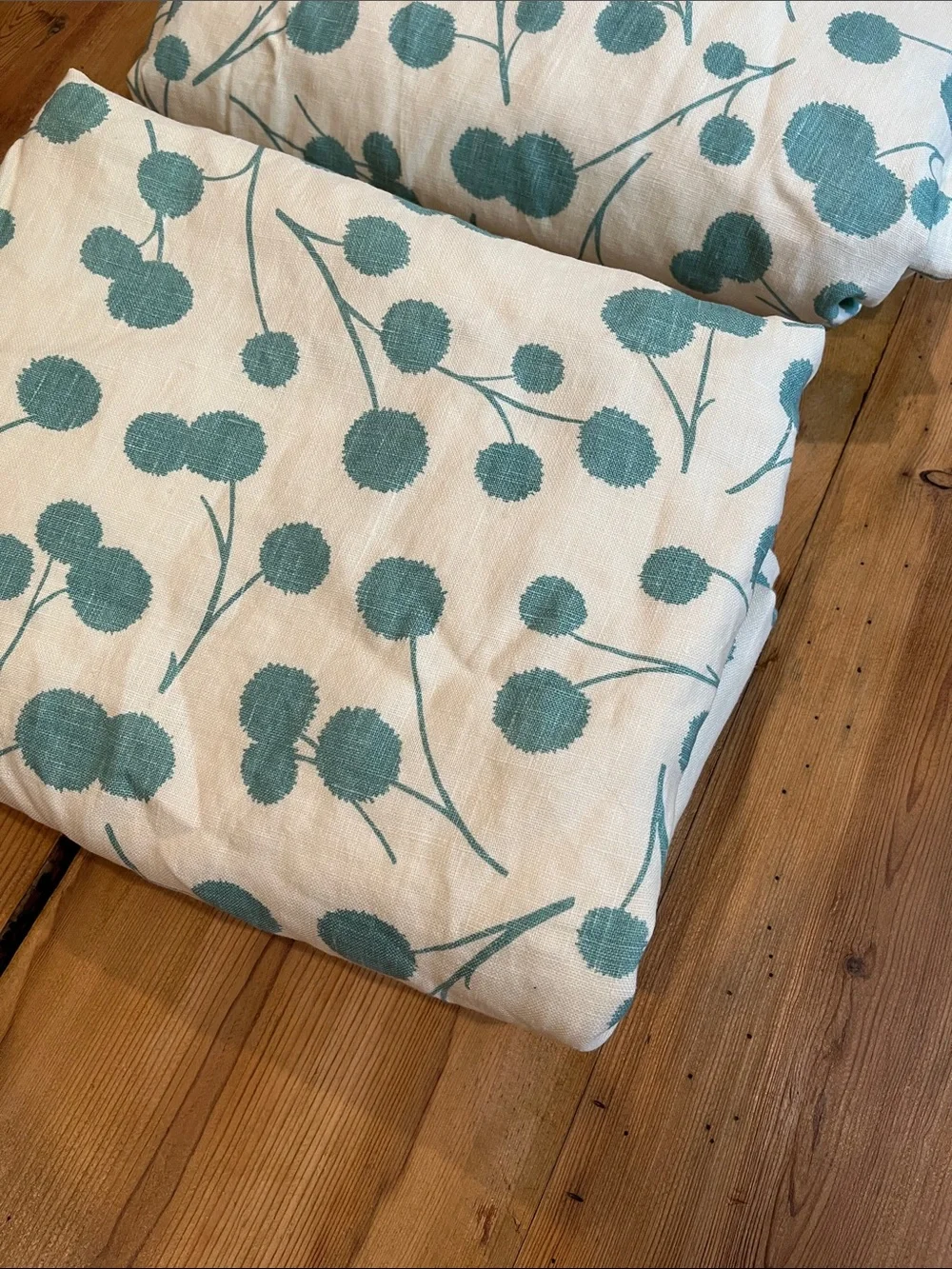 Set/2 THOM FILICIA x Kravet Blue Linen Burnet Curtain Panels 51